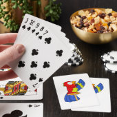 Parrot als zanger met microfoon pokerkaarten (Insitu)