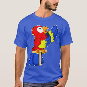Parrot als zanger met microfoon t-shirt