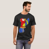 Parrot als zanger met microfoon t-shirt (Voorkant volledig)