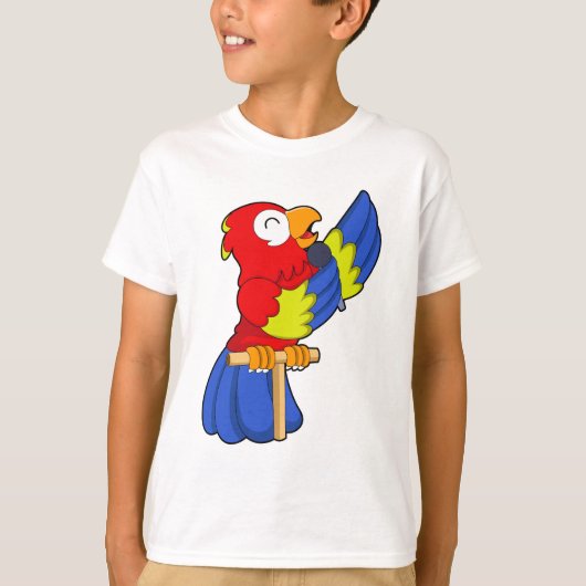 Parrot als zanger met microfoon t-shirt (Voorkant)