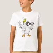 Parrot als zanger met microfoon t-shirt (Voorkant)