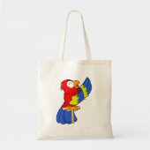 Parrot als zanger met microfoon tote bag (Voorkant)
