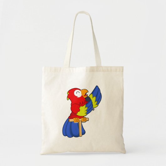 Parrot als zanger met microfoon tote bag (Voorkant)