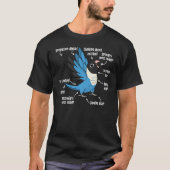 Parrot Anatomie I Blue maskast Lovebird T-shirt (Voorkant)