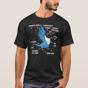 Parrot Anatomie I Blue maskast Lovebird T-shirt
