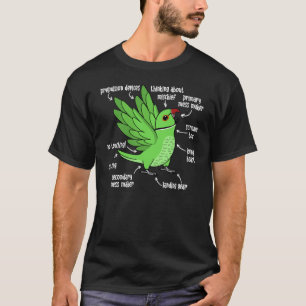 Parrot Anatomie I Green Indian Ringnek T-shirt