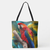 Parrot Art 1 All-Over-Print Canvas tas (Achterkant)