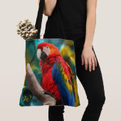 Parrot Art 1 All-Over-Print Canvas tas (Dichtbij)