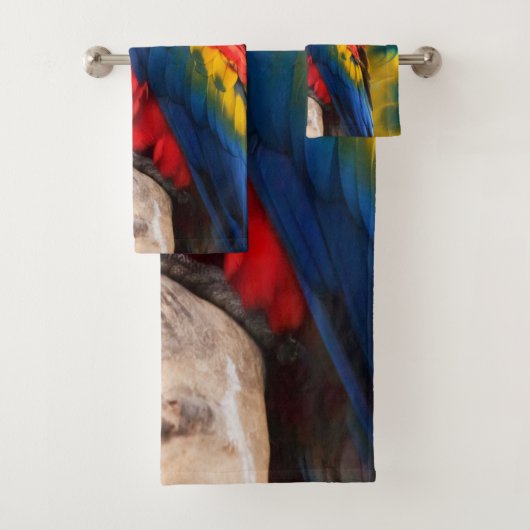 Parrot Art 1 Badkamer Handdoek Set (Insitu)