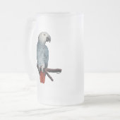 Parrot Art Beer Glass African Grey Mokken aanpasse (Voorkant links)