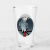 Parrot Art Glass African Grey Glass Personaliseren Glas (Voorkant)