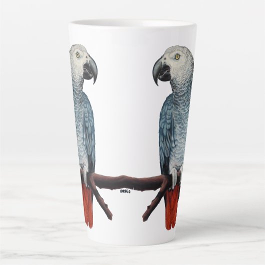 Parrot Art Mok Afrikaanse grijze koffie (Voorkant)