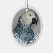 Parrot Art Ornament Custom African Grey Ornament (Rechts)