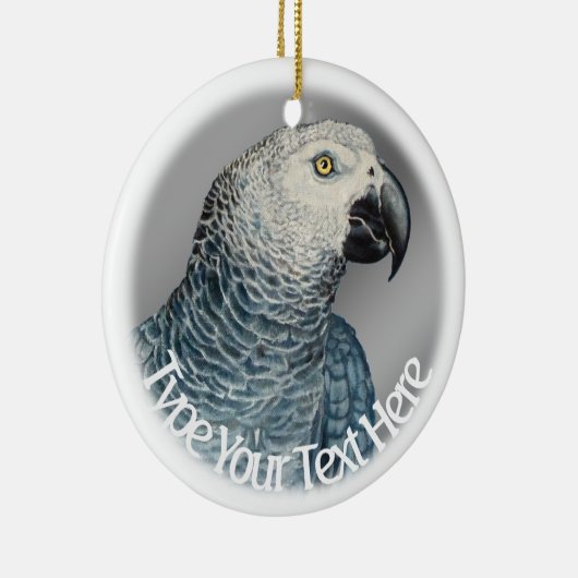 Parrot Art Ornament Custom African Grey Ornament (Rechts)