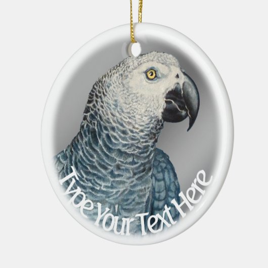 Parrot Art Ornament Custom African Grey Ornament (Links)