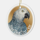 Parrot Art Ornamenten Aangepast Afrikaans grijs Or (Links)