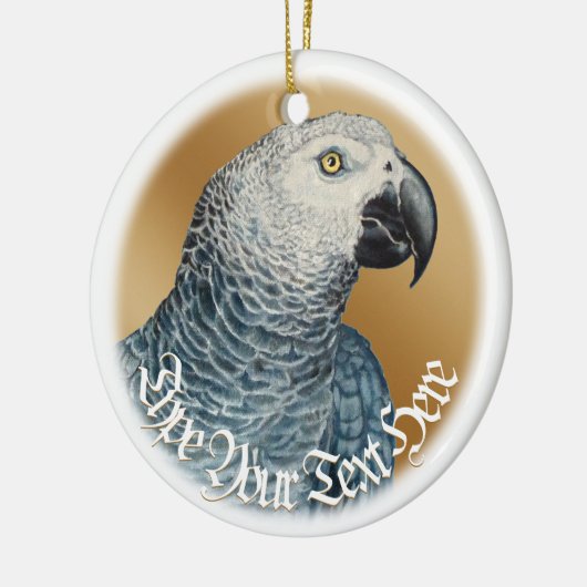 Parrot Art Ornamenten Aangepast Afrikaans grijs Or (Links)