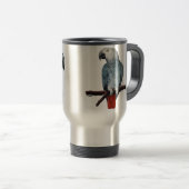 Parrot Art Travel Mug African Grey Travel Mugs Reisbeker (Voorkant rechts)