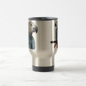 Parrot Art Travel Mug African Grey Travel Mugs Reisbeker (Center)
