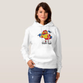 Parrot at Ice hockey with Ice hockey Hoodie (Voorkant volledig)