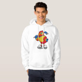 Parrot at Ice hockey with Ice hockey Hoodie (Voorkant volledig)
