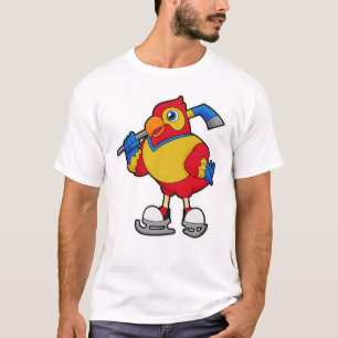 Parrot at Ice hockey with Ice hockey T-shirt