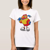 Parrot at Ice hockey with Ice hockey T-shirt (Voorkant)