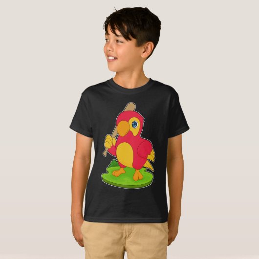 Parrot Baseball Bat T-shirt (Voorkant volledig)