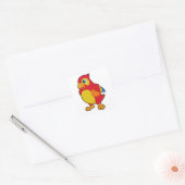 Parrot Basketball Sports Vierkante Sticker (Envelop)