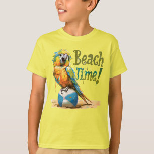 Parrot Beach Ball Beach Tijd T-shirt