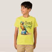 Parrot Beach Ball Beach Tijd T-shirt (Voorkant volledig)