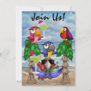Parrot Beach Party Uitnodiging - SRF