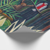 Parrot bij apen in het Oerwoud bos Cadeaupapier (Hoek)