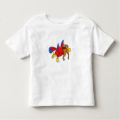 Parrot bij Flying as Pilot Kinder Shirts (Voorkant)