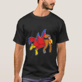 Parrot bij Flying as Pilot T-shirt (Voorkant)