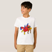 Parrot bij Flying as Pilot T-shirt (Voorkant volledig)