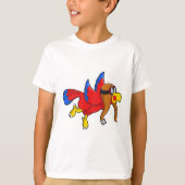 Parrot bij Flying as Pilot T-shirt (Voorkant)