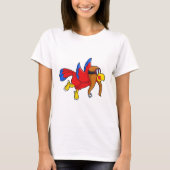 Parrot bij Flying as Pilot T-shirt (Voorkant)