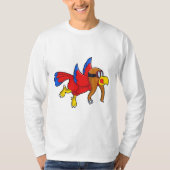 Parrot bij Flying as Pilot T-shirt (Voorkant)