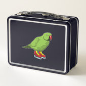 Parrot bij ijsschaatsen met ijs-schaatsen (Achterkant)