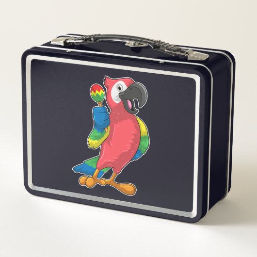 Parrot bij Muziek met Maracas (Achterkant)