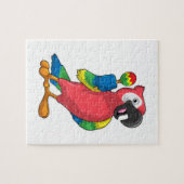 Parrot bij Muziek met Maracas Legpuzzel (Horizontaal)