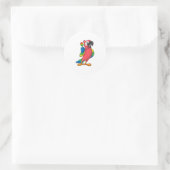 Parrot bij Muziek met Maracas Ronde Sticker (Tas)