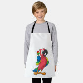 Parrot bij Muziek met Maracas Schort (Gedragen)