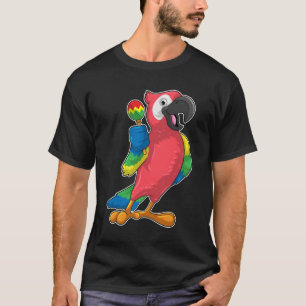 Parrot bij Muziek met Maracas T-shirt