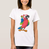 Parrot bij Muziek met Maracas T-shirt (Voorkant)