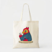Parrot bij Poker met pokerkaarten Tote Bag (Voorkant)