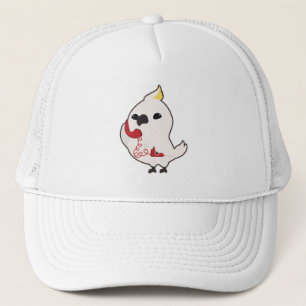 Parrot bij Telefoon met telefoonontvanger Trucker Pet
