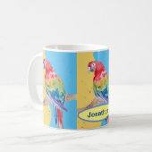 Parrot Bird Chilys Name Pastel Blue Mok (Voorkant links)