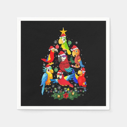 Parrot Bird Christmas Tree Ornament Funny Gifts Xm Servet (Voorkant)